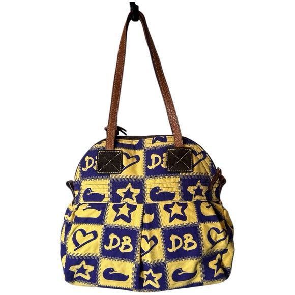Dooney & Bourke Yellow and Purple Satchel EUC - Picture 3 of 12